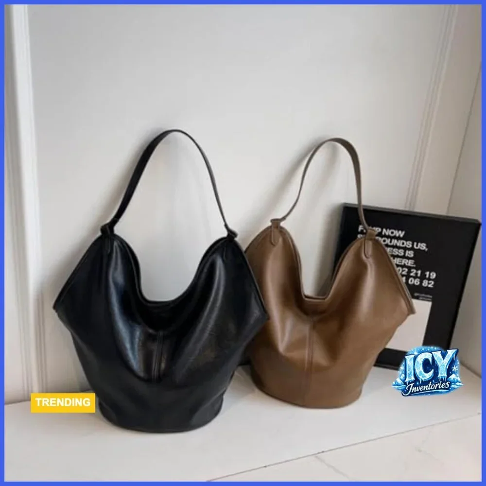Slouchy Suede Hobo Tote Bag Large Capacity Shoulder Handbag Retro Satchel